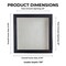 Rustic Black Wood Shadow Box Frame with Acrylic Front - White Suede Backing, 30 Sizes